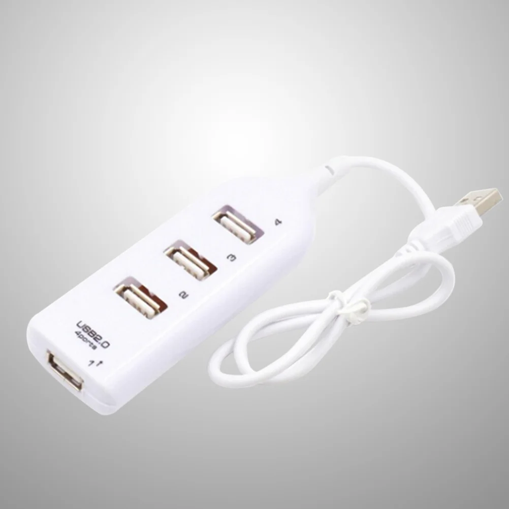 

Portable High USB 20 Data Expansion Hub USB Splitter for XP/ Vista 7 8 10 Laptop PC Computer (White)