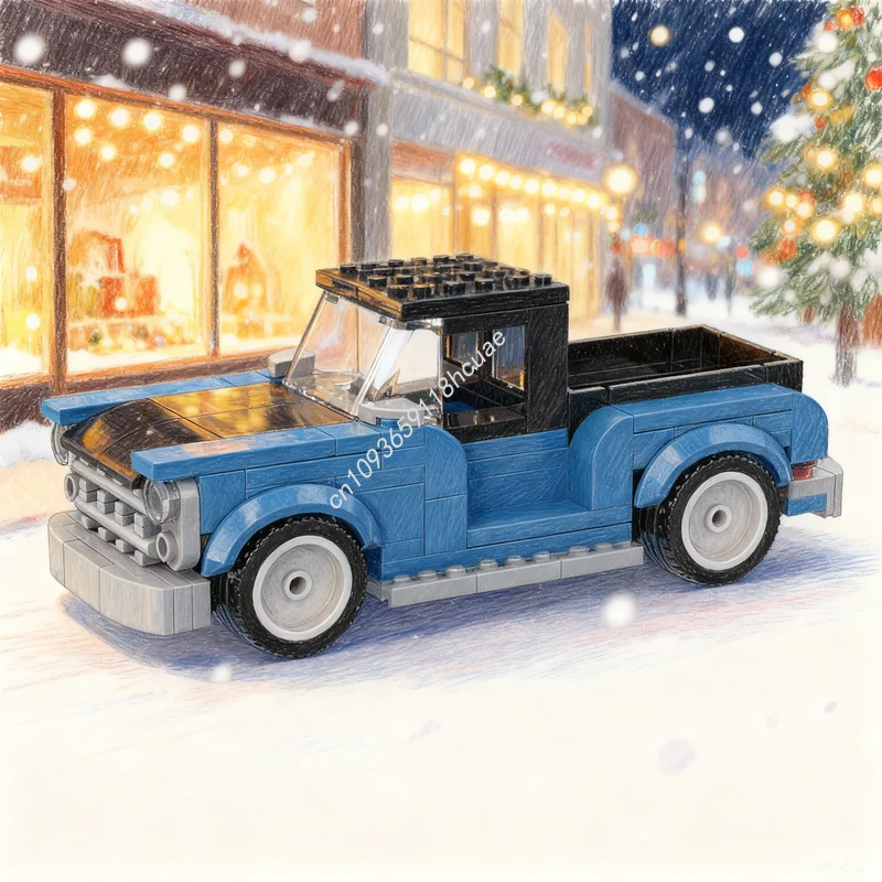 

Набор строительных блоков MOC «Городской транспорт» (163 детали), версия «Темно-голубой», идея для подарка на Рождество, развивающая игрушка для детей