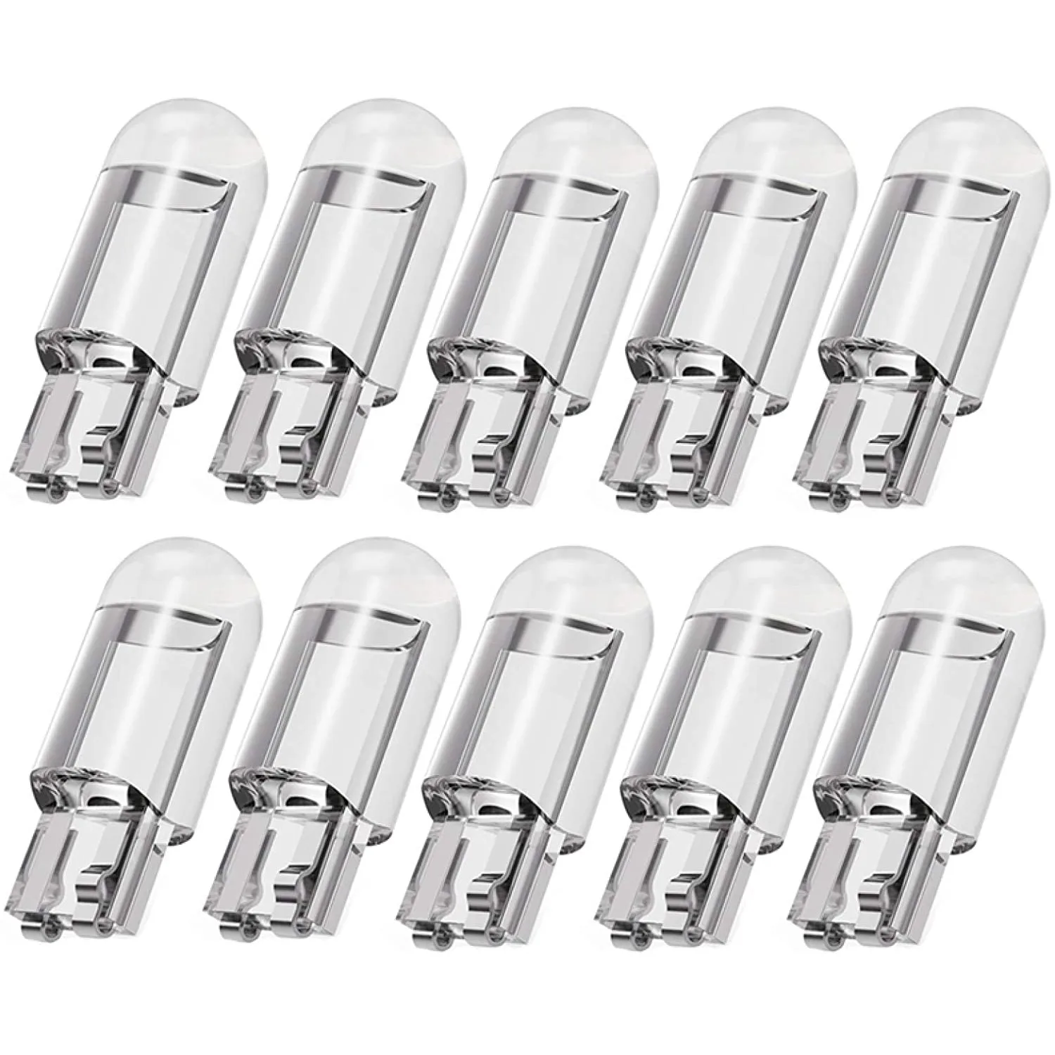 

10PCS Car LED T10 W5W COB Reading Dome Lamp Marker Light Wedge Lights License Plate Bulbs 168 194 192 DC 12V