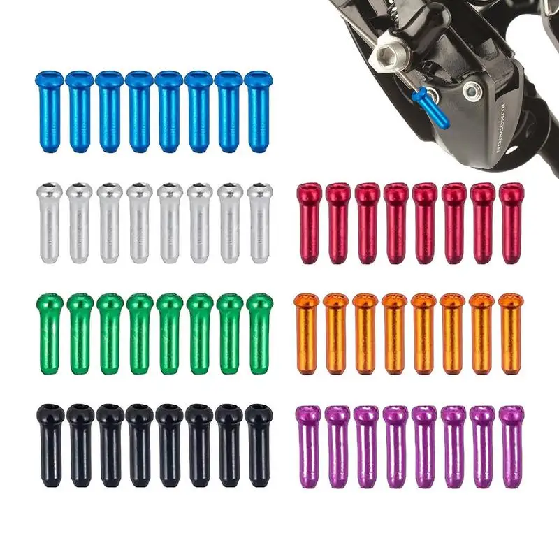 Durable Bicycle Brake Cable Ends Caps Cycling Rope Core End Crimps Bikes Cable Tips Protector For Road Bike MTB Mountain Bicycle