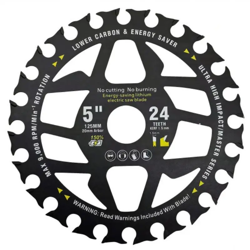 110/125/140mm Impact Resistance Lithium Electric Saw Blades For Wood Cutting