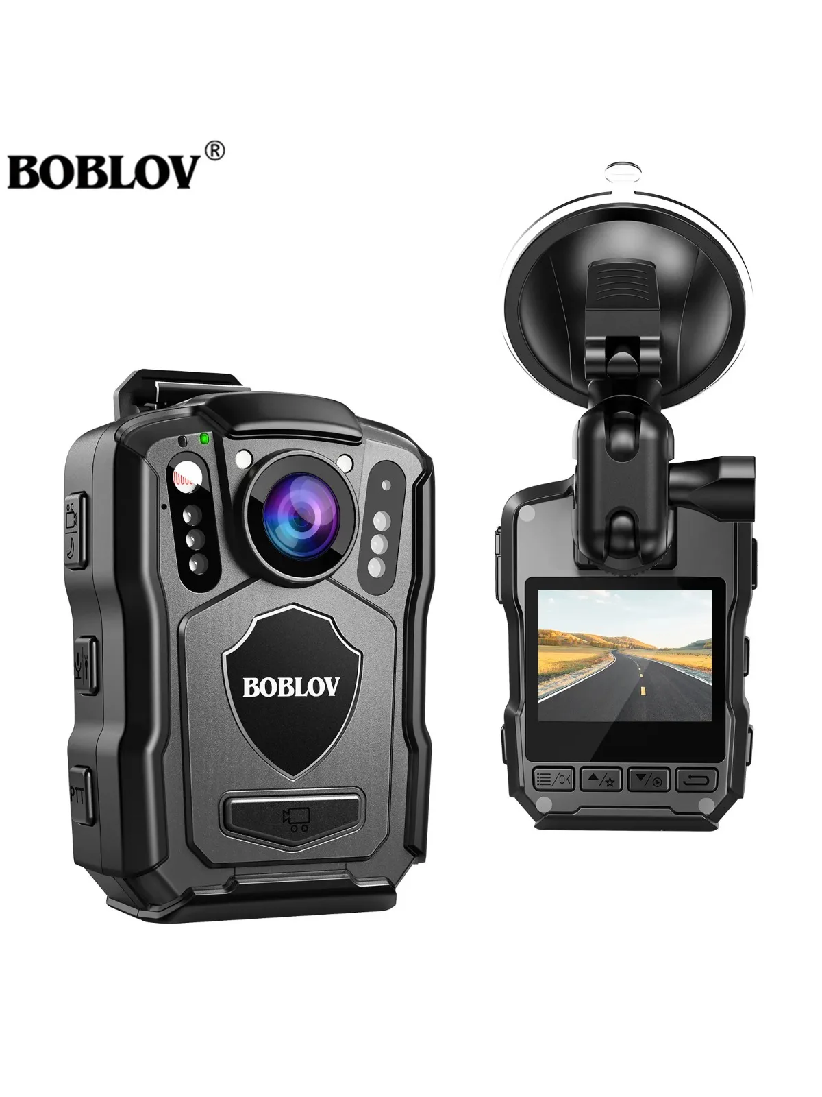 BOBLOV M5 politie-lichaamscamera met GPS |   1440P HD met nachtzicht, 128 GB ingebouwde opslag |   IP67 waterdichte en 4200mAh-batterij - afbeelding 2