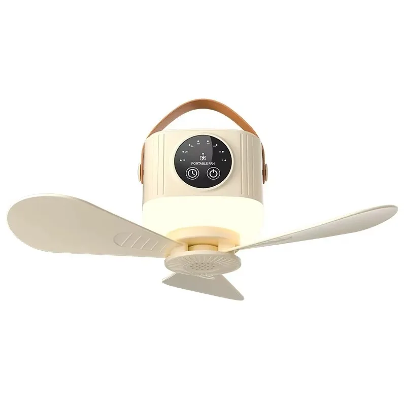 Night light tent ceiling fan with remote control removable outdoor tent fan