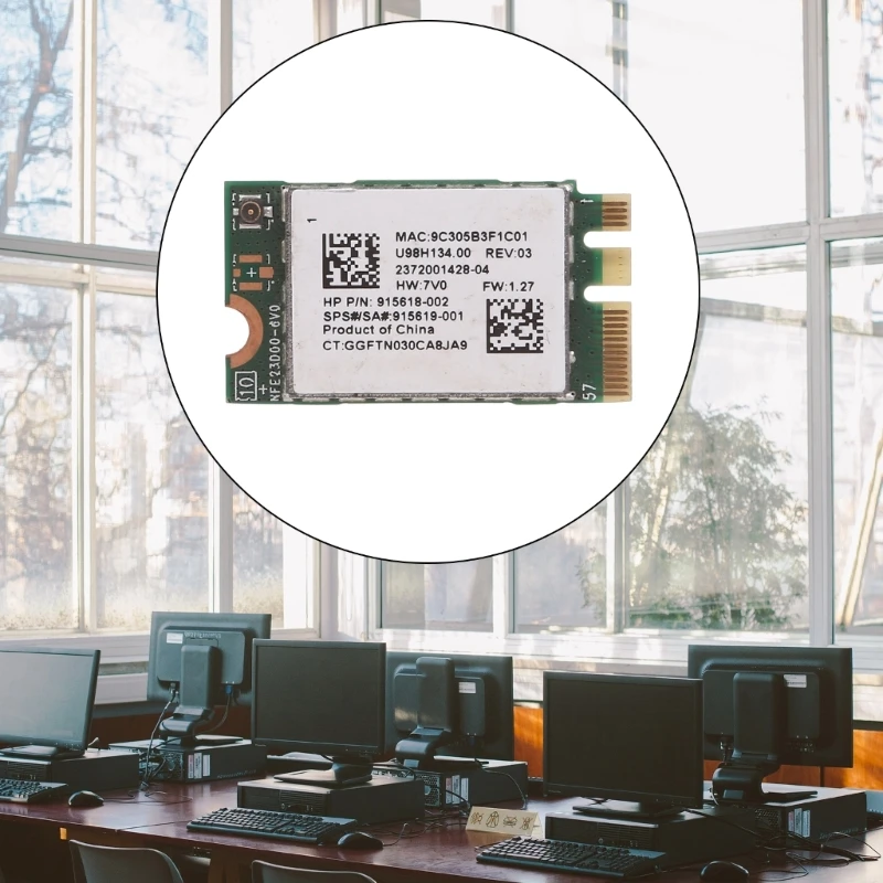 สำหรับ Realtek RTL8723DE NGFF M.2 โมดูลไร้สายการ์ดเครือข่าย 300Mbps การ์ดอะแดปเตอร์ไร้สายสำหรับ 915619-001 915618-002 dropship