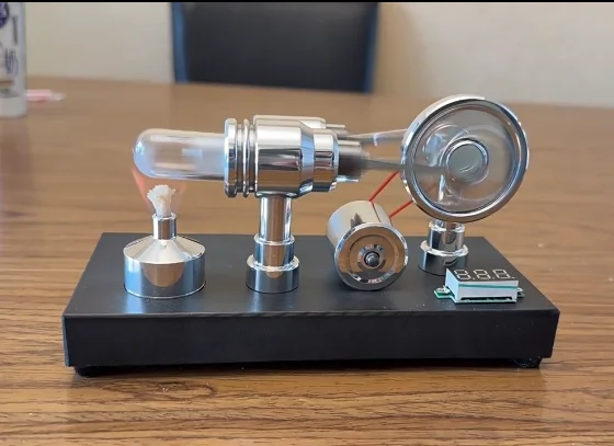 Stirling & Star Ring Engine Model – DIYHome & Hobby Science Engine Model Power-Generating Physics Experiment Toy & Creative Gif