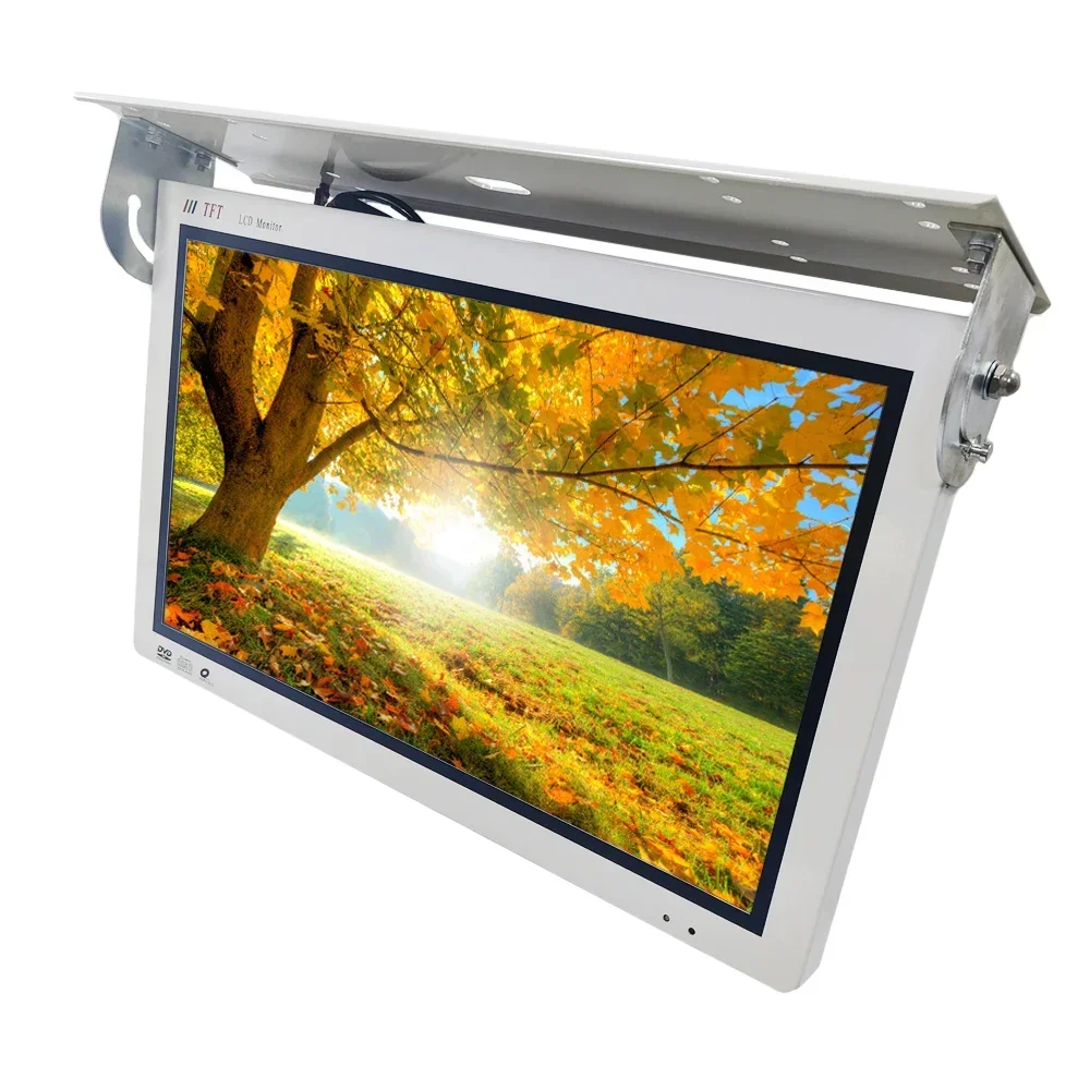 2026 QZ-2151W 21.5 Inch Flip Down HD LCD City Buses Monitor AV/HD-MI Input Vehicle LCD Video Display Screen Bus Lcd Monitor