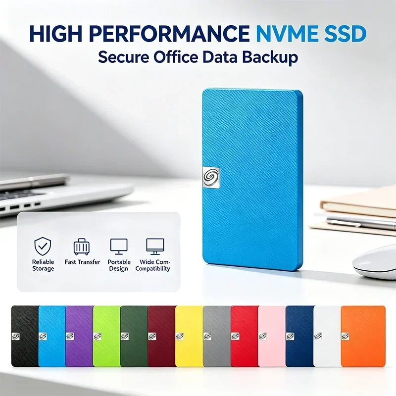 NEW Portable External Orange/Wine Red/Blue Hard Drive High Speed Expansion Storage Disk for Mac Windows Laptop Data Backup File
