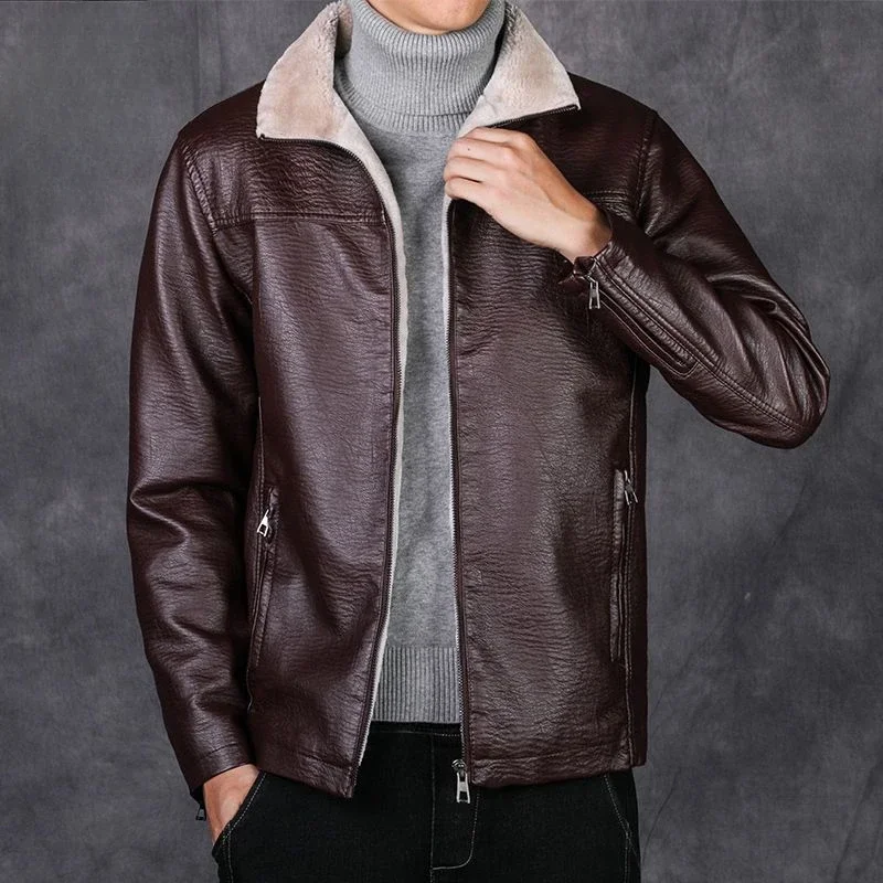 Slim Fit New In Men\'s Suit Jackets Thin Male Leather Blazer High Quality Vintage Coat Handsome Original Fashionable Trendy 2025