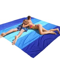 Waterproof Pocket Beach Mat Blanket Folding Camping Mattress Portable Lightweight Outdoor Picnic Carpet Strap Strap