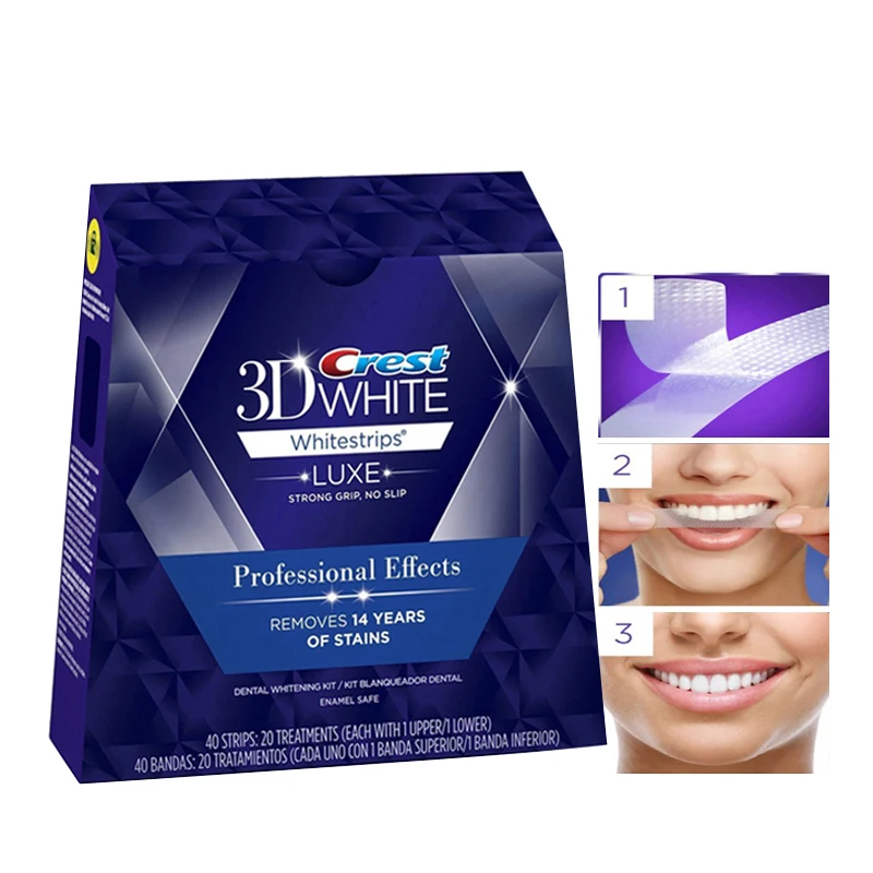 3D White Teeth Whitestrips Luxe Professional Effect 5/40 Treatments Original Oral Hygiene Tooth Teeth Whitening Strips NEW 2020