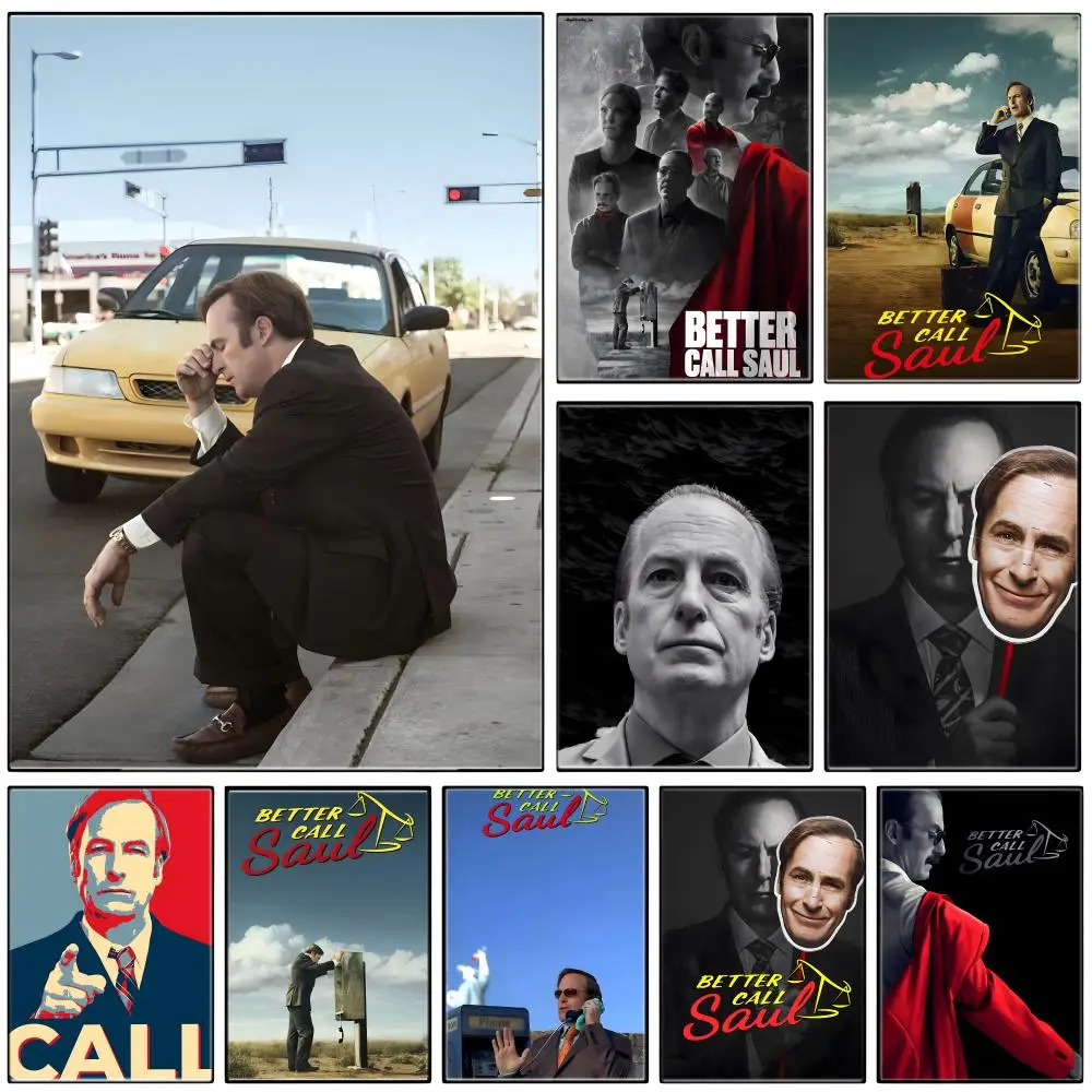 Crime drama B-Better Call Saul Poster  Self-adhesive Art Waterproof Paper Sticker Coffee House Bar Room Wall Decor