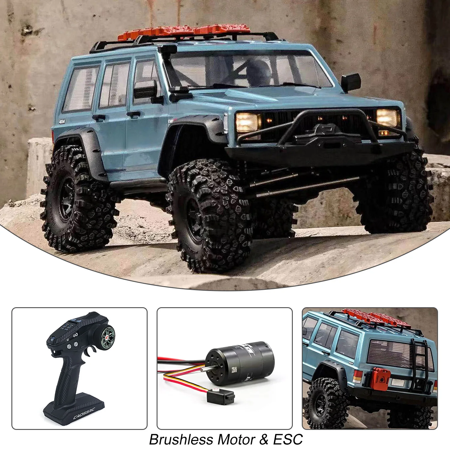 

Игрушка CROSSRC EMO X2 4WD 1/8 RC Гусеничная модель автомобиля 4X4 Пульт дистанционного управления Внедорожник 2025 Hobbywing Бесщеточный двигатель ESC 6CH Радио