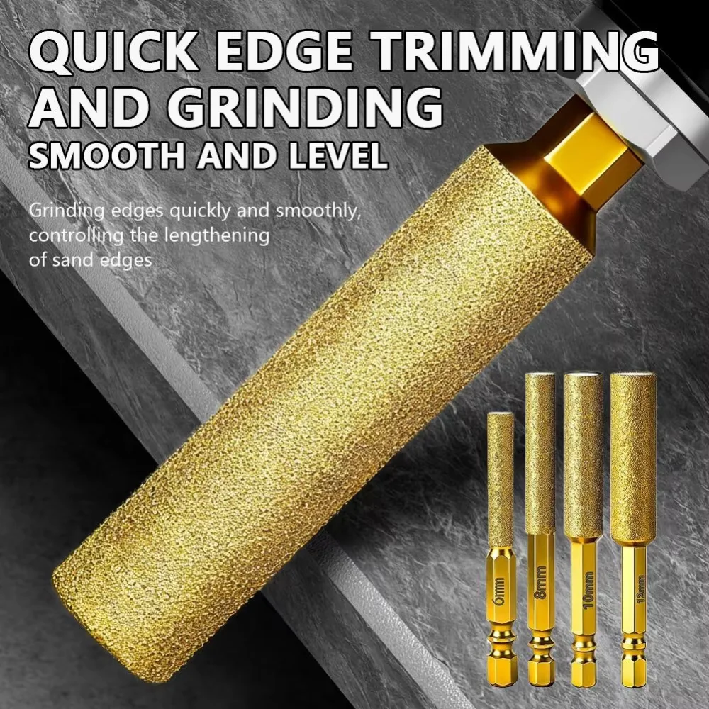 6/8/10/12mm Drilling Grinding Tools For Glass Stone For Drilling Holes Marble Ceramic Tiles Threaded Hexagonal Drill Bits.