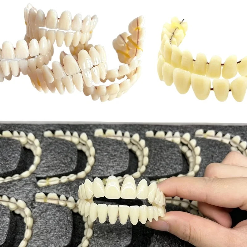 Dentistry Resin False Teeth Temporary Fake Tooth Upper Lower Removable Durable Dentures Whitening Dentures Dental Material Tool