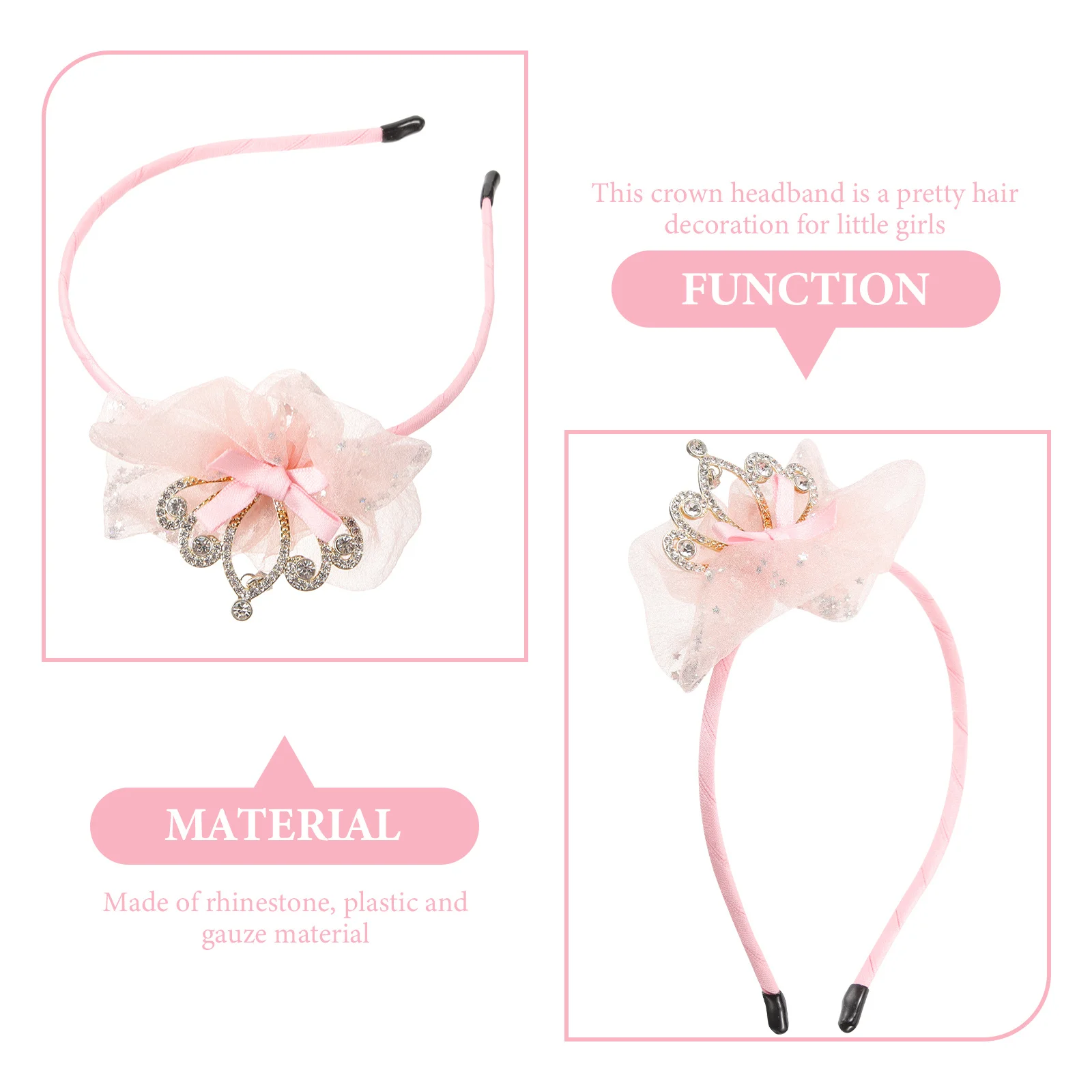 

Головной убор принцессы с короной, повязка на голову для девочек на день рождения, детские аксессуары для волос, декоративная корона для маленькой девочки