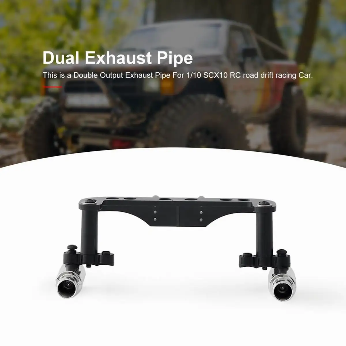 Double Exhaust Vent Pipe For Traxxas TRX4 D90 Axial Scx10 90046 CC01  1/10 RC Crawler Car  1/10 RC Crawler Car