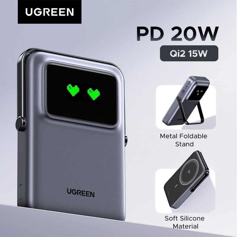 UGREEN Uno 20W Qi2 10000mAh Power Bank Magnetic Portable Wireless Fast Charging PowerBank for MagSafe for iPhone 16 Pro Max