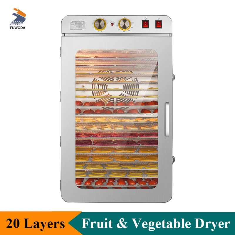 Professional Dehydrator For Fruit Vegetable Meat 20 Trays High Efficiency Drying Machine Electric Food Dehydration Machine