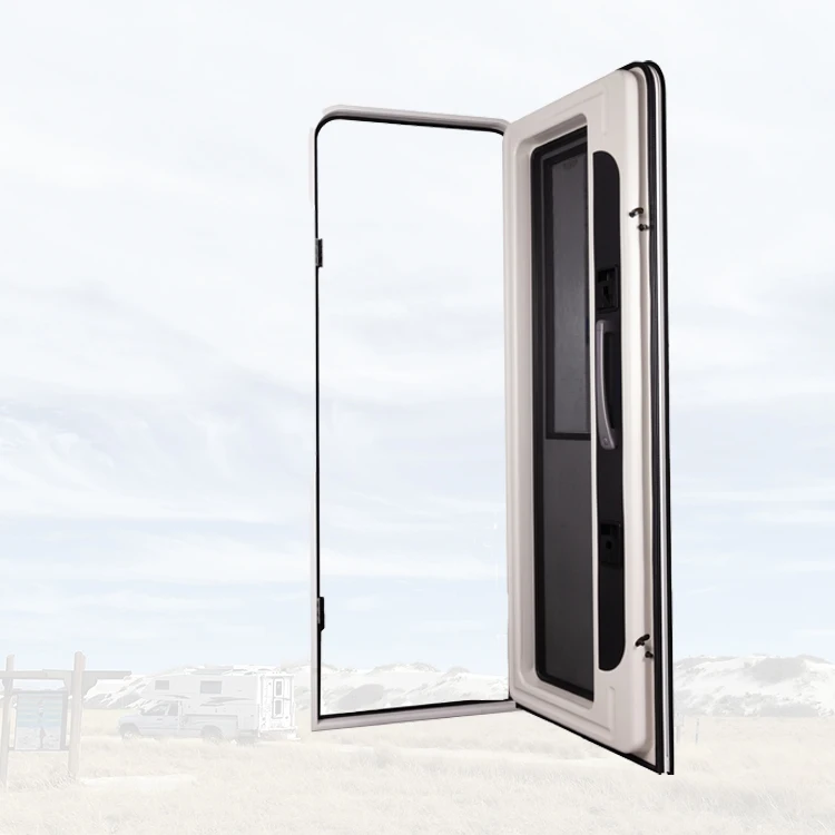 Porte RV de Style européen en alliage d'aluminium, 600x1900mm, haute qualité, porte d'entrée de Camping et de caravane avec fenêtres de voiture, vente en gros