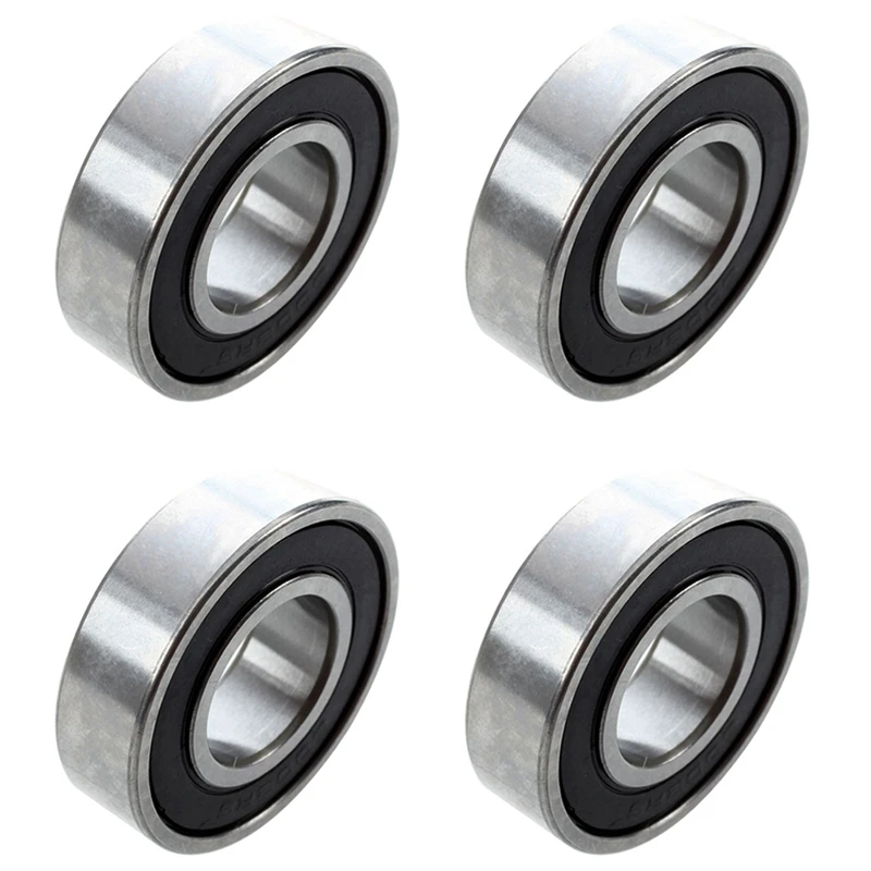 

4 Pcs 15Mm X 32Mm X 9Mm Width Single Row Deep Groove Sealed Radial Ball Bearing 6002RS