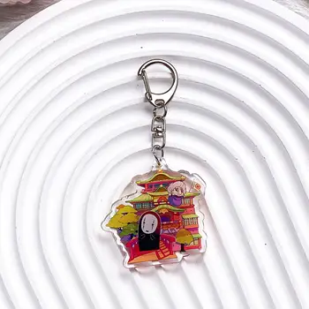 千與千尋動漫人物壓克力鑰匙圈配件包包掛飾可愛卡通背包吊墜鑰匙圈禮物送朋友 8 最佳銷售 神隱少女鑰匙扣 - №1