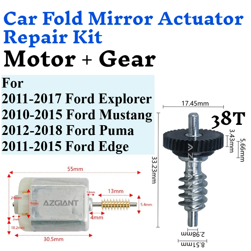

Side Fold Mirror Gear Rearview Motor For Ford Explorer Mustang Puma Edge Car Parts Brand New Electric Exterior Mirrors Power Cog