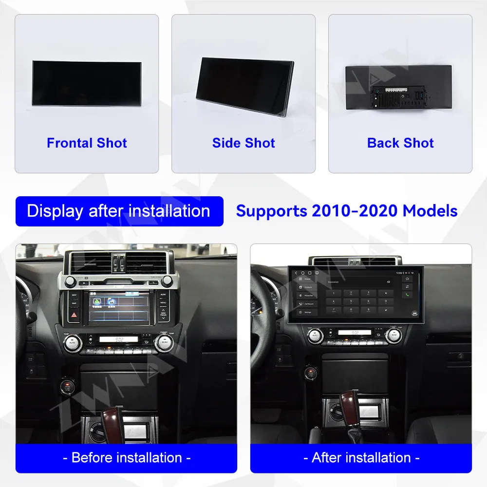 15.8 inch Carplay Car Radio Touch Screen Android15 For Toyota Prado 2010-2020 GPS Navigation Multimedia Player Head Unit Auto