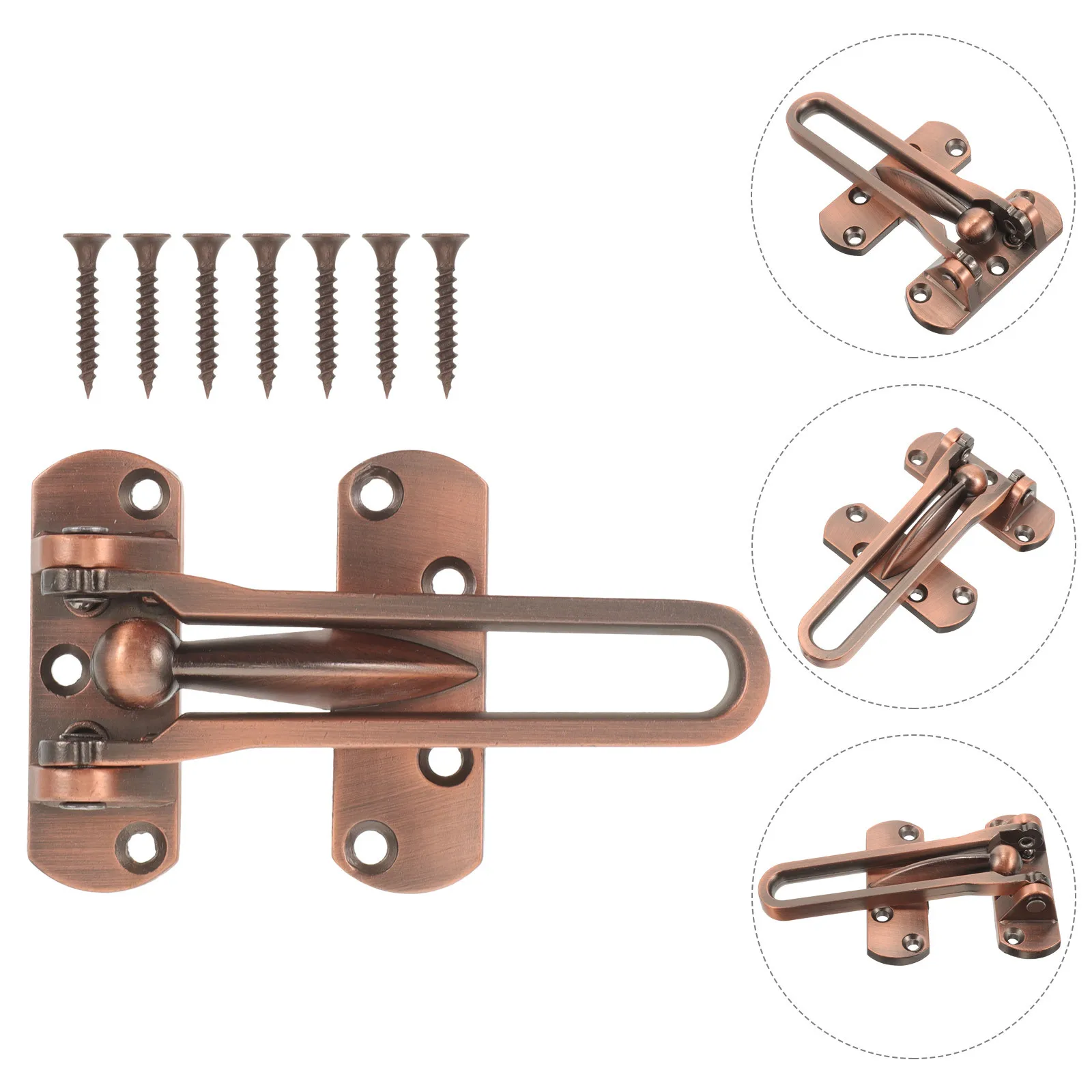 

Security Latch Heavy Duty Metal Interior Door Lock Reinforcement Rustproof Vintage Style Front Door Latch For Home Hotel