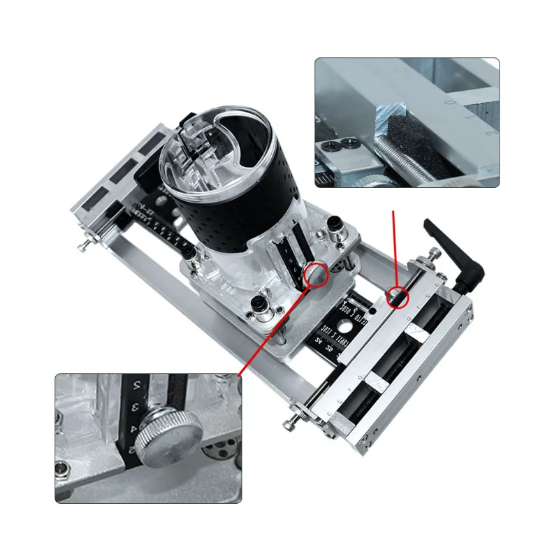 Imagem -03 - Mortise Fixture em Suporte de Entalho Dobradiça de Entalho de Madeira Abridor de Furo Fixador Invisível Armário Armário Painel Punch Locator