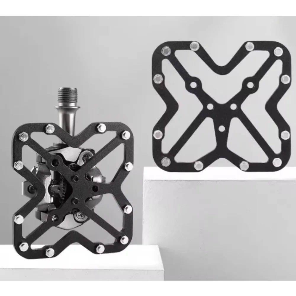 2PCS Universal Bike Pedal Modification Cleat, Clipless to Flat Pedal Quick Release Part for Road MTB