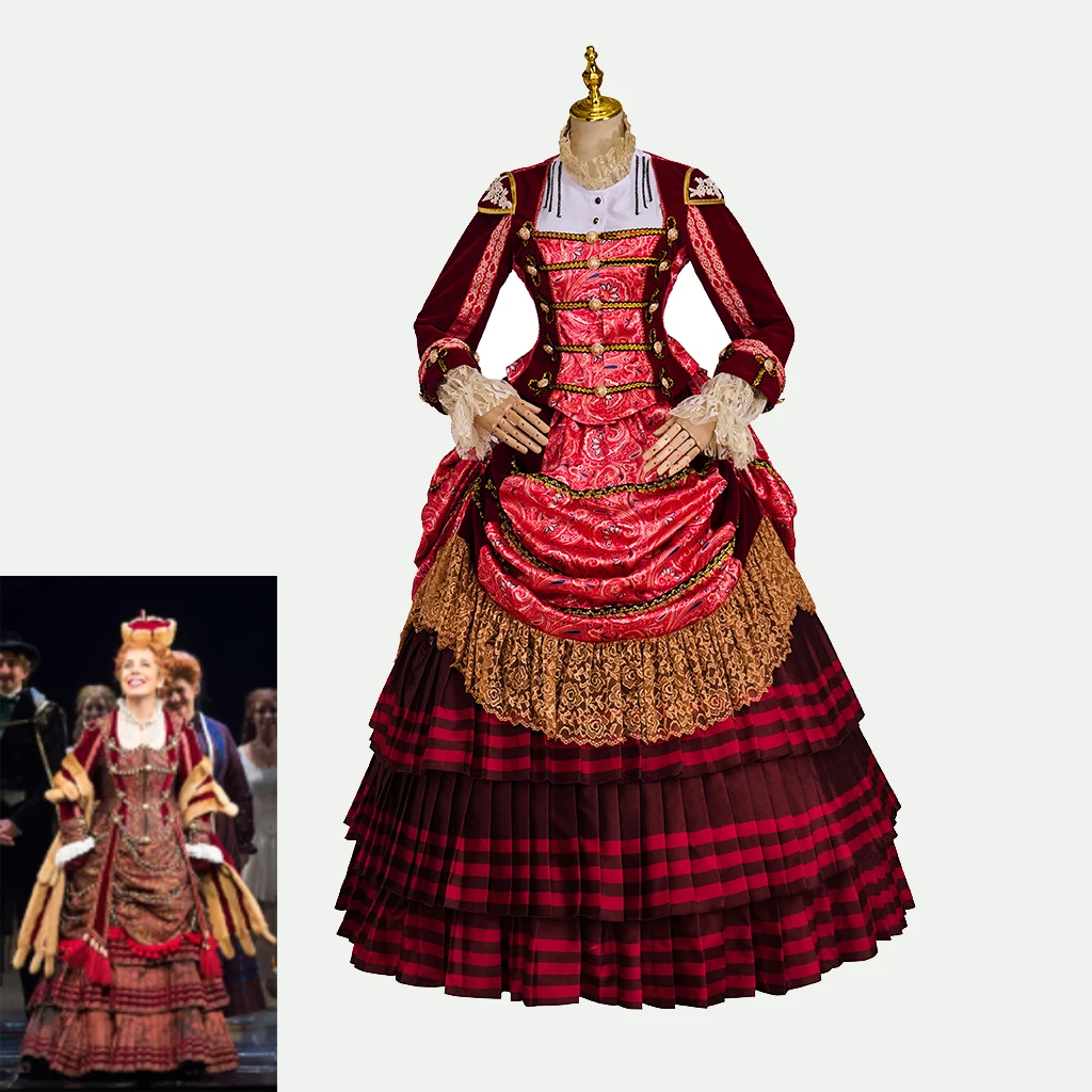 Il Fantasma dell'Opera Christine Carlotta Costume Cosplay Abito Vittoriano Trambusto Broadway Costumi di Teatro Musicale Abito Abito