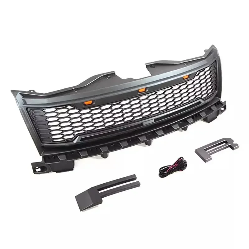 Front Grille with Lamp Grill Grid Radiator for Ford Edge 2007-2011 Convert New Style Body Kit Auto Accessories