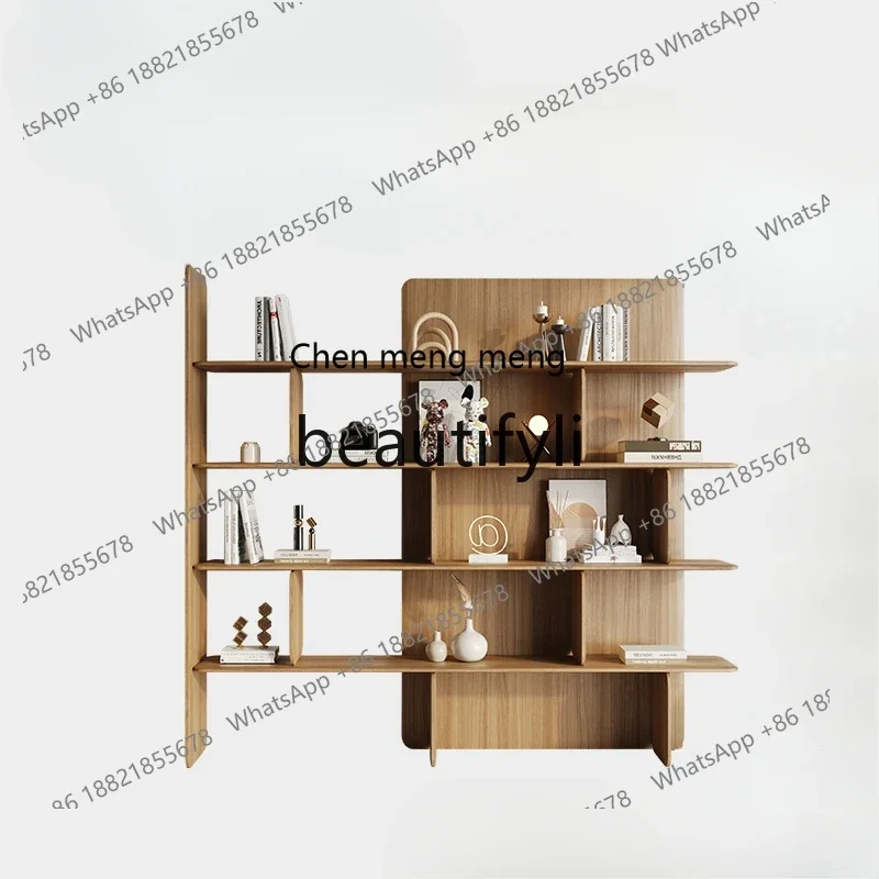 

N178 G Nordic solid wood bookcase floor-to-ceiling bookcase shelf, modern minimalist desktop bookshelf removable