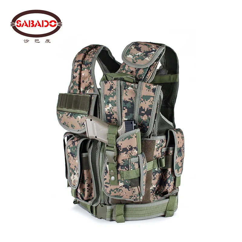 High-Performance Tactical Vest with Removable Pouches and Holster, Perfect for Field Missions and Outdoor Activities