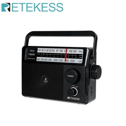 Retekess tr633 radio fm tragbare radios bin fm wiederauf ladbare batterie betriebene radio suche anzeige lampe großformat iges senior home