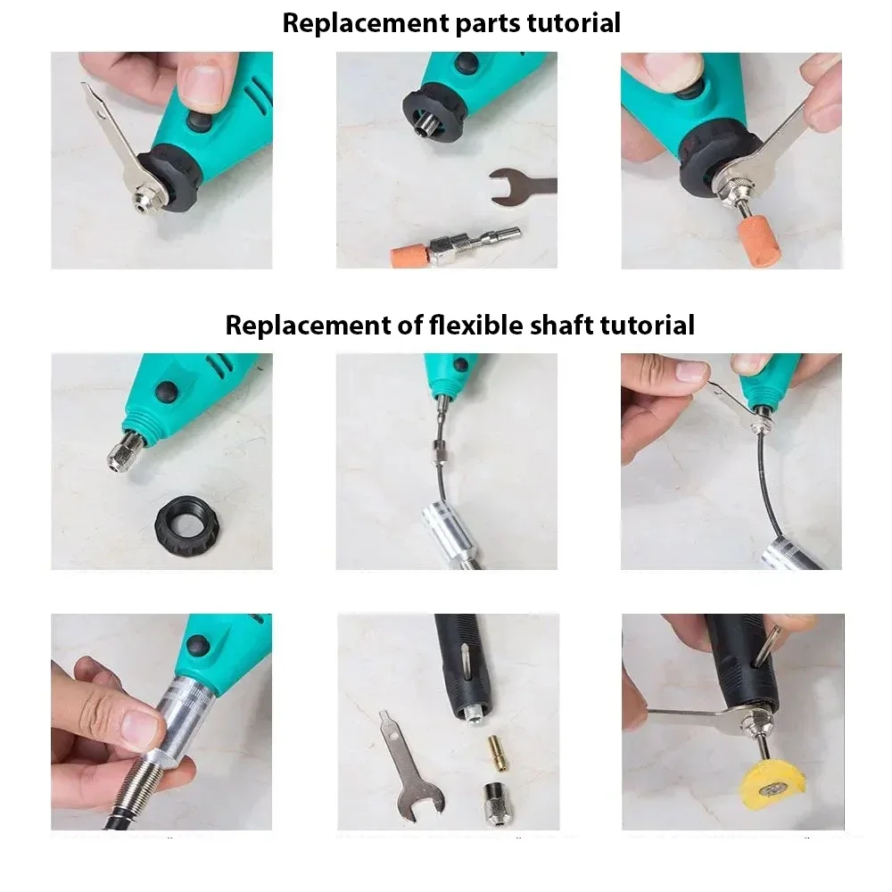 FOCSE 180W Electric Drill Dremel Grinder Mini Polishing Machines With Grinding Accessories Set Electric Rotary Tool Mini Drill