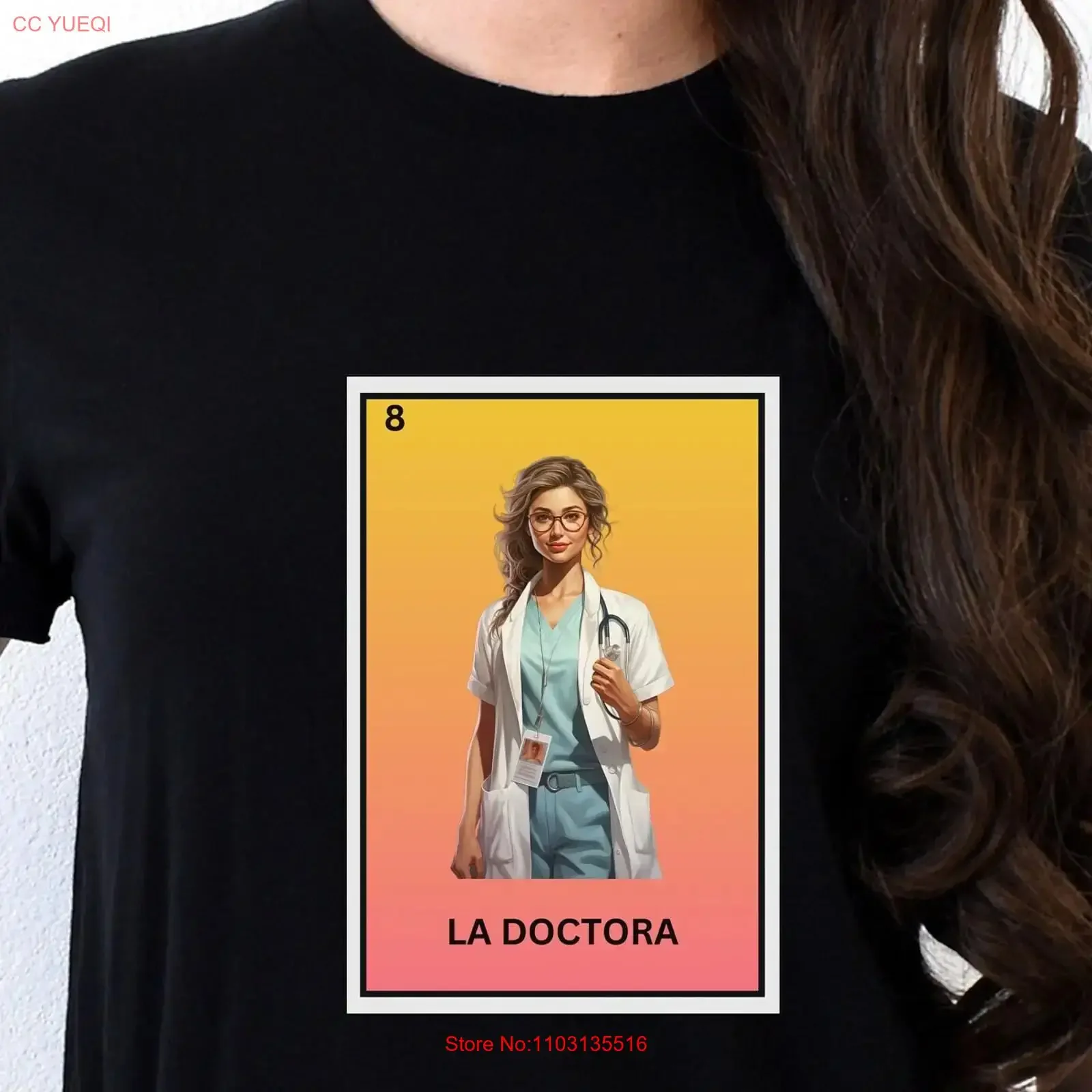 Camiseta Lotería para Doctor/Doctora, estilo vintage mexicano, lavada, streetwear, versátil, transpirable, suave, gráfico, casual