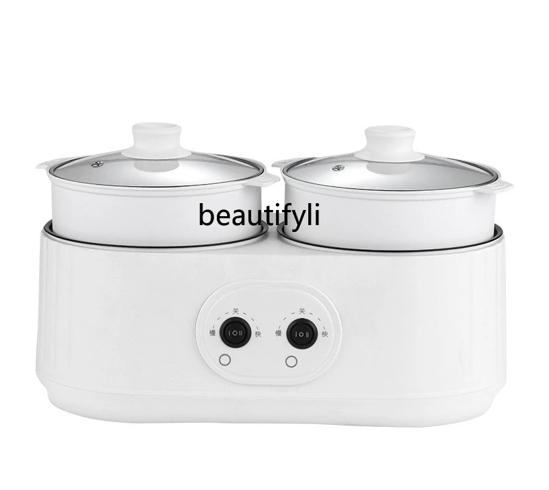 

Multifunctional double-gas rice cooker for household fully automatic intelligent insulation integrated mandarin duck pot
