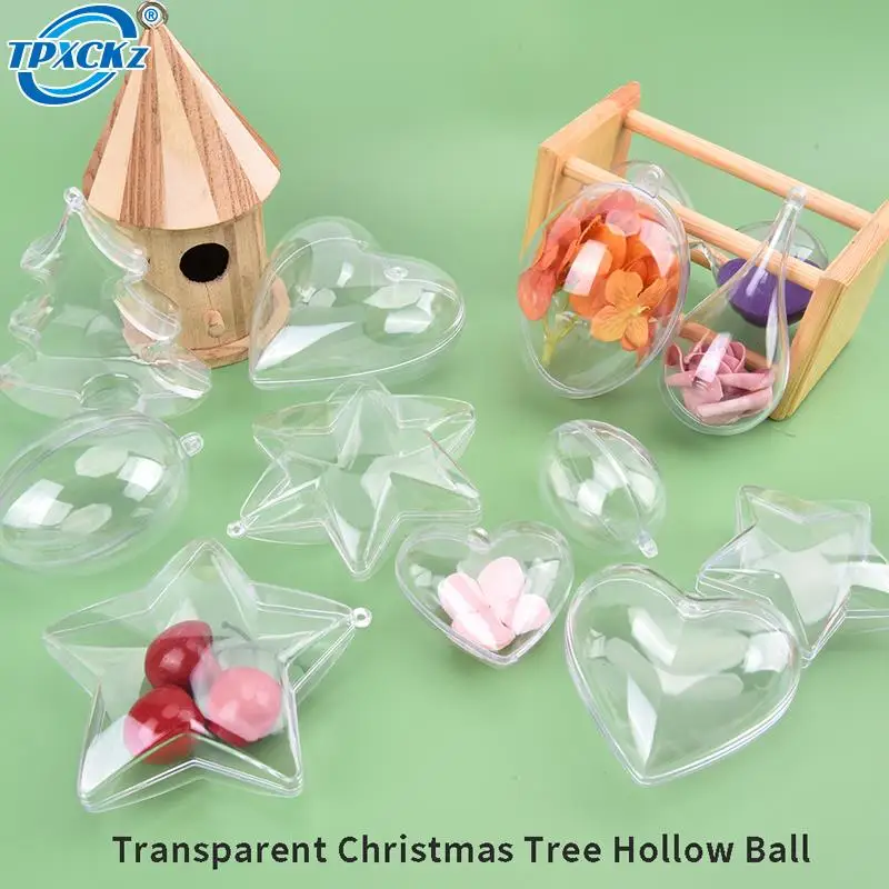 1Pcs Clear Plastic 3D Bath Bomb Mold Heart Shape DIY Bath Bomb Mold For Christmas Xmas Trees Decoritions Accessories