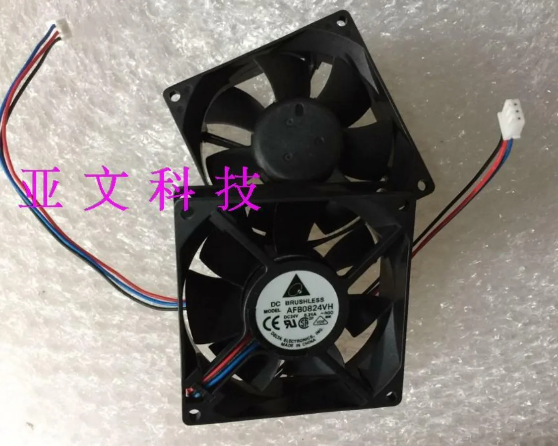 For DELTA AFB0824VH 24V 0.21A 80 * 80 * 25MM Dual Ball Inverter Fan 3pin