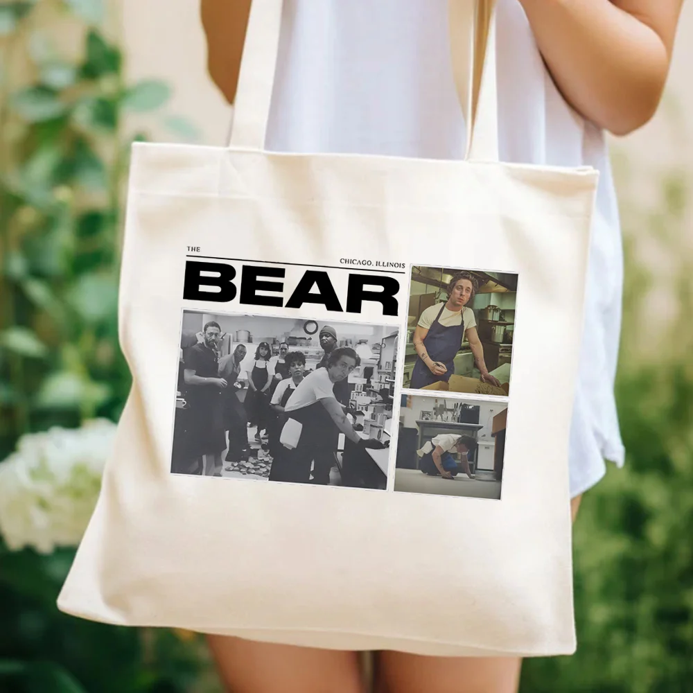 The Bear TV Show Tote Bags, bolso de compras para mujer, bolso de mano para mujer con gráfico inspirado en la serie de televisión Bear Allen