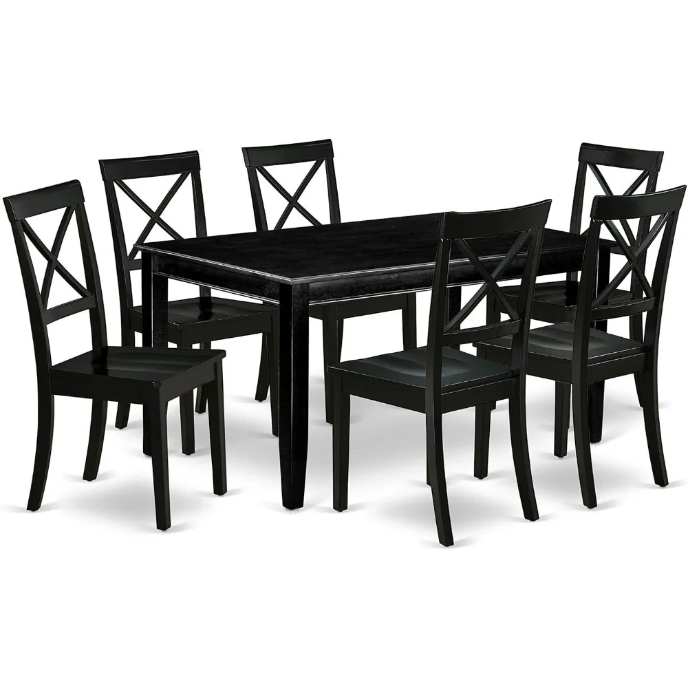 dining table set,7 Piece Set,Consist of a Rectangle Dining Room Table and 6 Kitchen Chairs,dinning tables sets