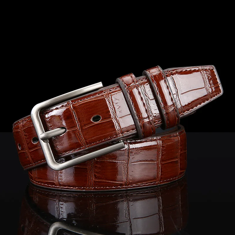 1Pc 2026 New Business Belt Men Top Quality PU Luxury Leather Waist Strap Black Male Buckle Jeans Belts for Men