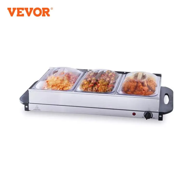 VEVOR-servidor eléctrico de Buffet y calentador de alimentos, bandeja de calentamiento eléctrico, con Control de temperatura, perfecto para Catering, fiestas, eventos