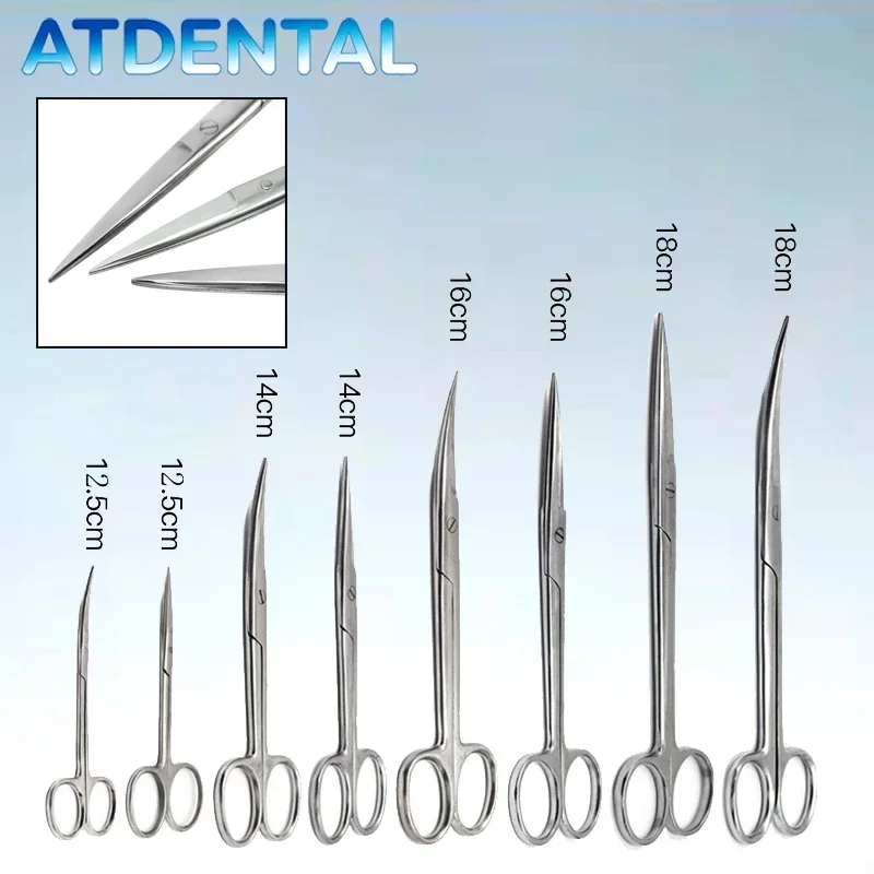 Dental Surgical Scissors, Stainless Steel Stitch Removal, Straight Tip Scissors Surgical Grade Autoclavable Dental Tools
