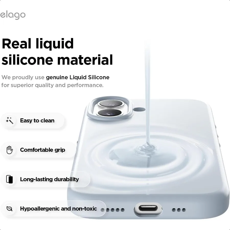 جراب iPhone 17 مصنوع من السيليكون المغناطيسي الفاخر متوافق مع غطاء حماية من مادة السيليكون السائلة MagSafe المقاوم للصدمات #6