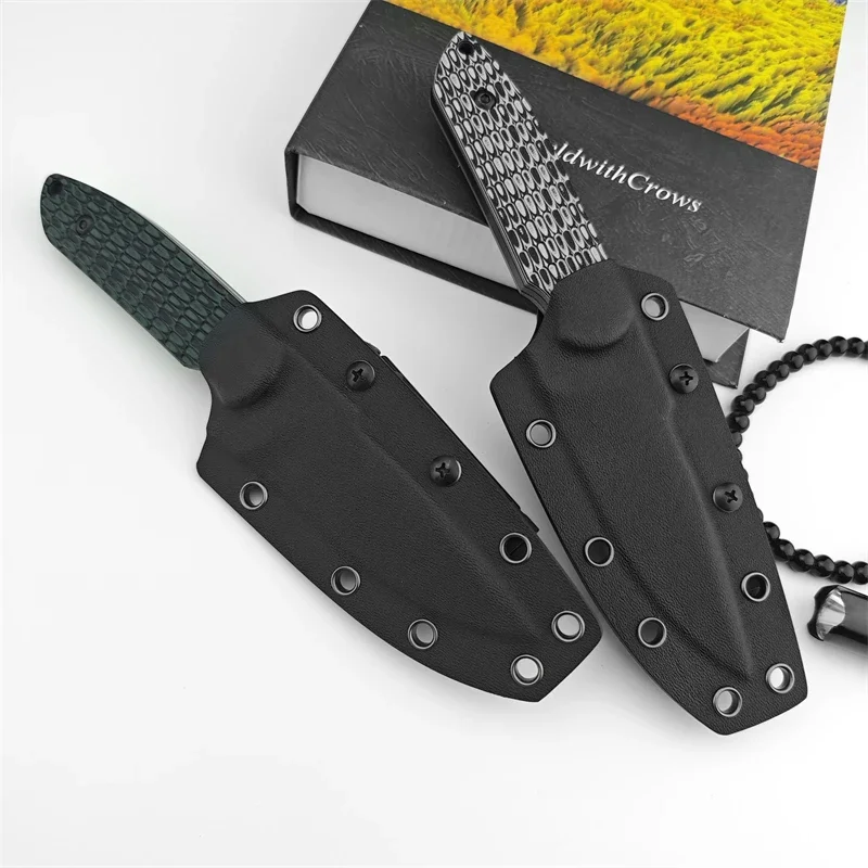 Super tech Rockeye straight knife with high hardness G10 handle, camping hunting tactical self-defense fixed knife