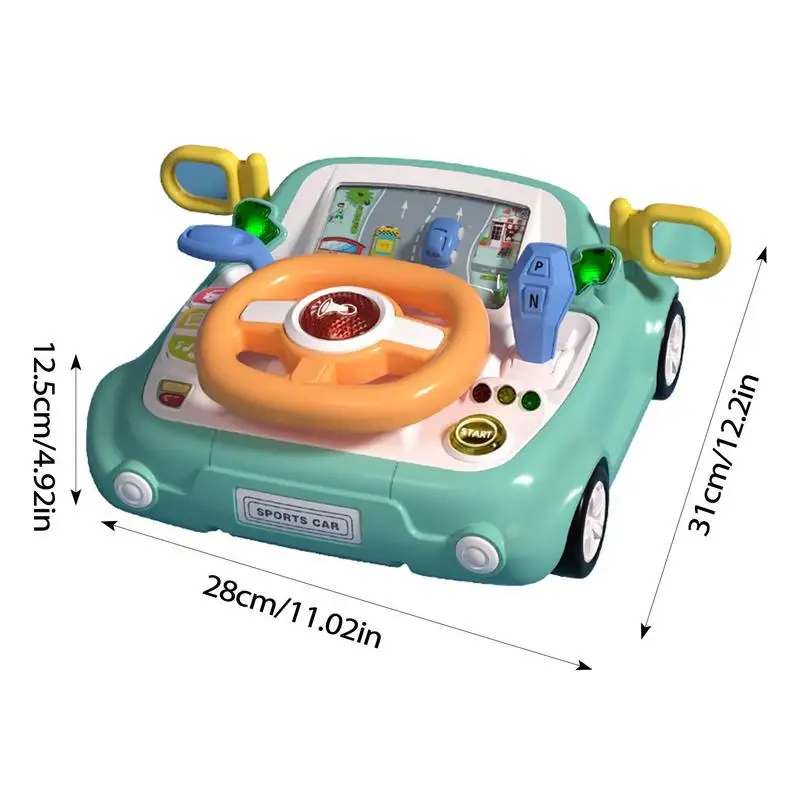 Volant coule pour enfants, jouet d'apprentissage, jeu de simulation, voiture de conduite, multifonctionnel