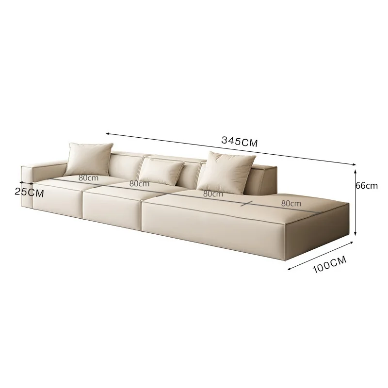 

Tofu block sofa concubine corner Italian minimalist leather technology cloth modern light luxury Nordic module straight row livi
