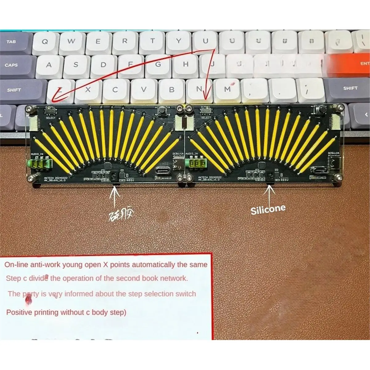 DT89 NEW 2-CH Retro Level Indicator 16-Bit Music Level Indicator Music Spectrum Display AGC Adaptive with Memory Function